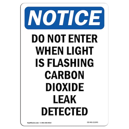 Signmission Sign, 10" H, 7" W, Aluminum, Do Not Enter When Light Is Flashing Sign, Portrait, V-11249 OS-NS-A-710-V-11249
